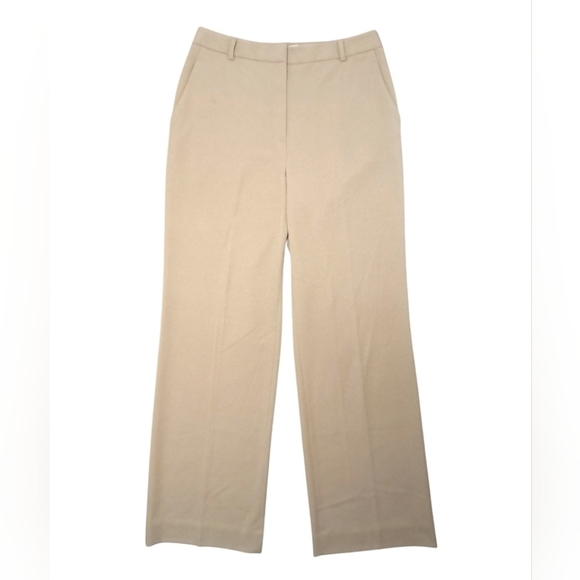 Brooks Brothers Stretch Fine Twill Wide-Leg Trouser Pants Size 8 - Picture 1 of 11